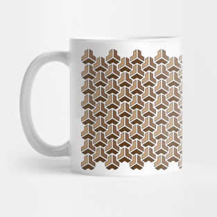 Brown Triangle Tesselation Pattern Mug